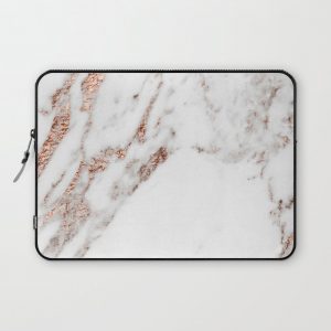 Rose gold foil marble Computer Cover by marbleco - Laptop Sleeve - 13"