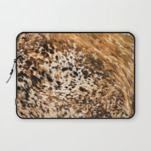 Rustic Country Western Texas Longhorn Cowhide Rodeo Animal Print Computer Cover by DesignsByKateL - Laptop Sleeve - 13"