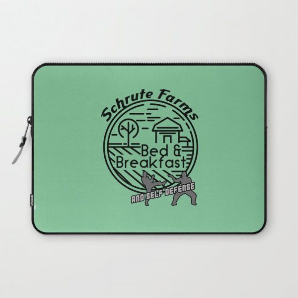 Schrute Farms bed and breakfast and self defense Laptop Sleeve by Spooky Dooky - Laptop Sleeve - 13"