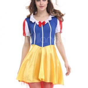 Sexy Snow White Costumes Blue And Yellow Princess Fairytale Costume Halloween