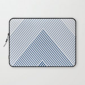 Shades of Blue Abstract geometric pattern Computer Cover by SEAFOAM12 - Laptop Sleeve - 13"