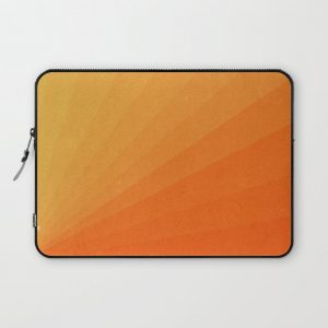 Shades of Sun - Line Gradient Pattern between Light Orange and Pale Orange Computer Cover by Alisa Galitsyna - Laptop Sleeve - 13"