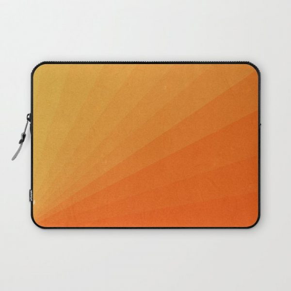 Shades of Sun - Line Gradient Pattern between Light Orange and Pale Orange Computer Cover by Alisa Galitsyna - Laptop Sleeve - 13"