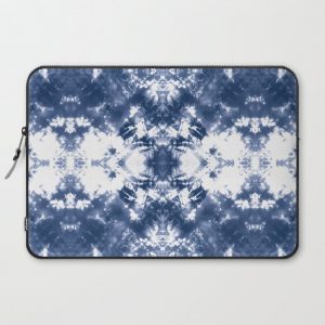 Shibori Tie Dye 4 Indigo Blue Computer Cover by Simple Luxe - Laptop Sleeve - 15"