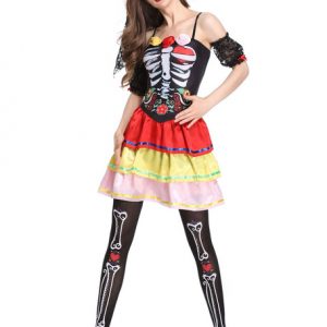 Skeleton Corpse Bride Costume Halloween Women Sexy Outfit