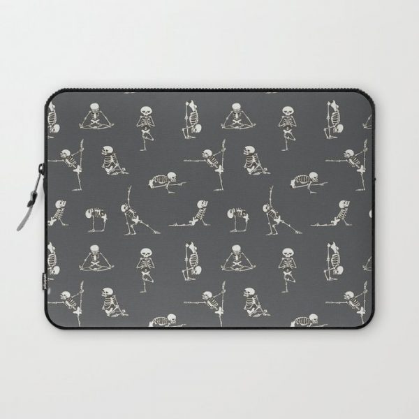 Skeleton Yoga_Gray Computer Cover by Huebucket - Laptop Sleeve - 13"