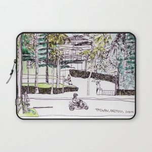 Sketch Urban, Beitou,Taiwan Computer Cover by Mimi Huang - Laptop Sleeve - 13"