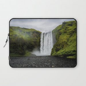 Skogafoss Waterfall Iceland Computer Cover by Ramsvision - Laptop Sleeve - 13"