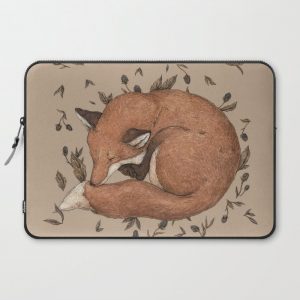 Sleeping Fox Computer Cover by Jessica Roux - Laptop Sleeve - 15"