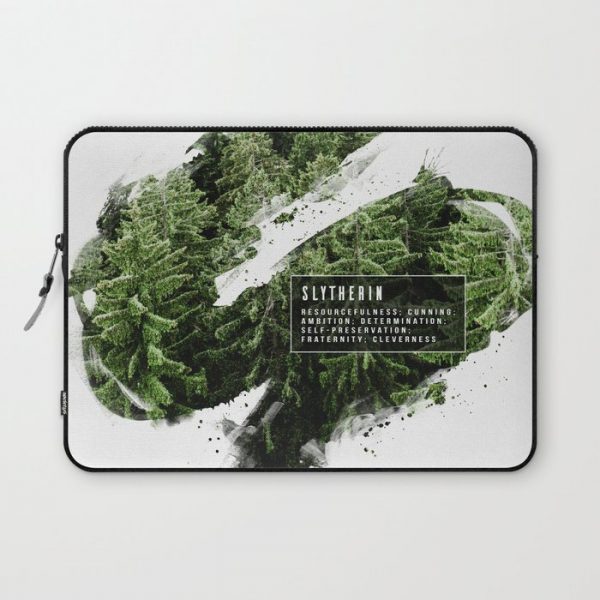 Slytherin Nature Computer Cover by Stella Bookish Art - Laptop Sleeve - 13"