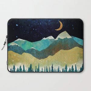 Snowy Night Computer Cover by SpaceFrogDesigns - Laptop Sleeve - 15"