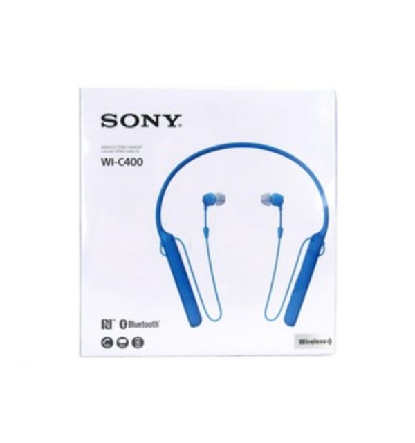 Sony WI-C400/L Wireless Headphones with Mic - Blue