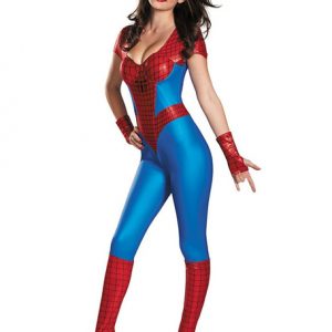 Spiderman Costume Halloween Women Jumpsuits Outfit