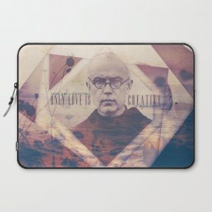 St. Maximilian Kolbe "Only Love is Creative" Computer Cover by CassiePeaseDesigns - Laptop Sleeve - 15"