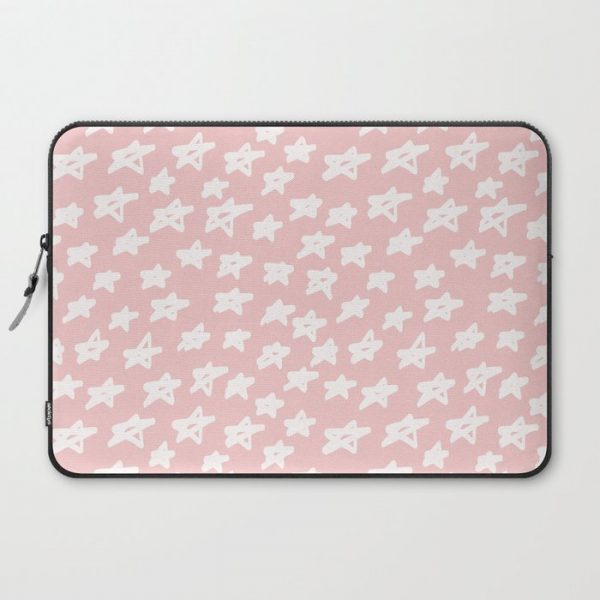 Stars on pink background Computer Cover by LaVieClaire - Laptop Sleeve - 15"