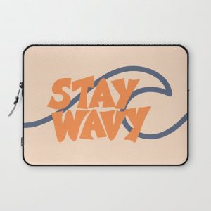 Stay Wavy Surf Type Computer Cover by Lyman Creative Co. - Laptop Sleeve - 13"