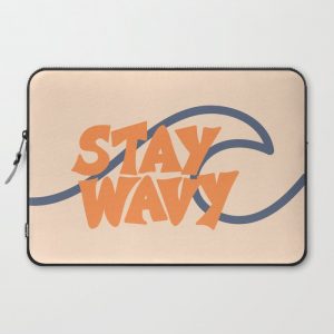 Stay Wavy Surf Type Computer Cover by Lyman Creative Co. - Laptop Sleeve - 15"