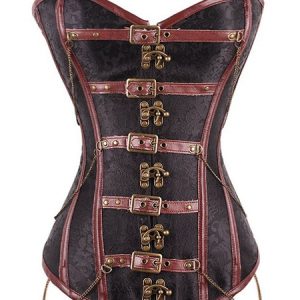 Steampunk Costume Halloween Gothic Corset Jacquard Women Cincher Top Waist Trainer