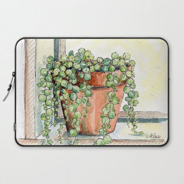 String of Pearls Plant, Still Life Computer Cover by Jessica Rose - Laptop Sleeve - 15"