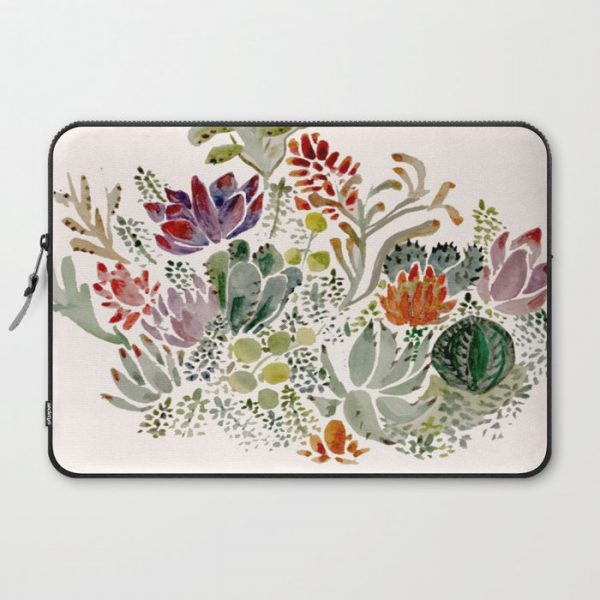 Succulents Computer Cover by Hannah Margaret Illustrations - Laptop Sleeve - 15"