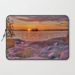 Sunset colors on the cliff Computer Cover by mokkihopero (Paivi Ojala) - Laptop Sleeve - 15"