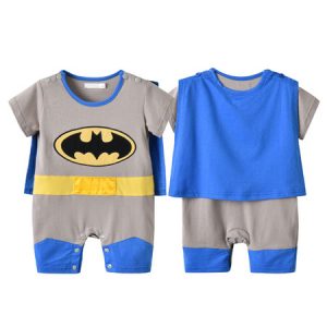 Superman Costume Kids Halloween Short Sleeve Jumpsuits