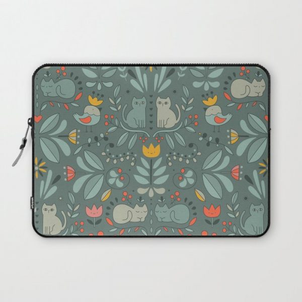 Swedish Folk Cats Computer Cover by Anna Alekseeva kostolom3000 - Laptop Sleeve - 13"