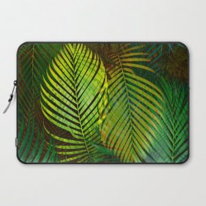 TROPICAL GREENERY LEAVES Computer Cover by Pia Schneider [atelier COLOUR-VISION] - Laptop Sleeve - 15"