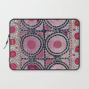 Tashkent Suzani Uzbekistan Floral Embroidery Print Computer Cover by Vicky Brago-MitchellA(r) - Laptop Sleeve - 13"