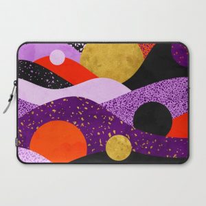 Terrazzo galaxy purple orange gold Computer Cover by Sylvain Combe - Laptop Sleeve - 15"