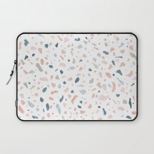 Terrazzo memphis blue pink pastel Computer Cover by Sylvain Combe - Laptop Sleeve - 13"