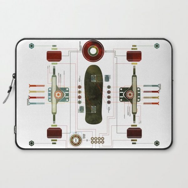 The Anatomy of a Skateboard Computer Cover by Spectacle Photo - Laptop Sleeve - 15"