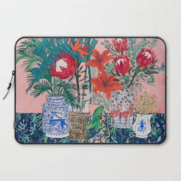 The Domesticated Jungle - Floral Still Life Computer Cover by Lara Lee Meintjes - Laptop Sleeve - 15"