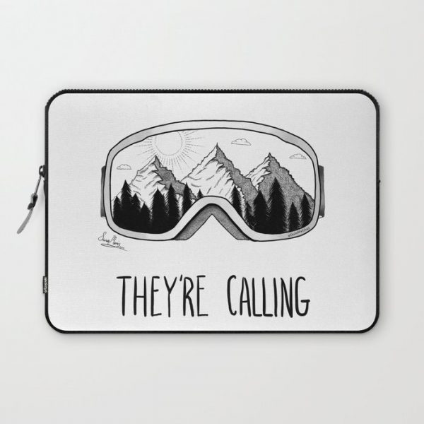 The Mountains Are Calling Computer Cover by The Inkful Soul - Laptop Sleeve - 13"