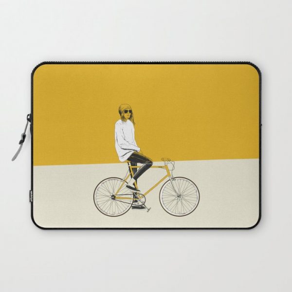 The Yellow Bike Computer Cover by The Red Wolf - Laptop Sleeve - 13"