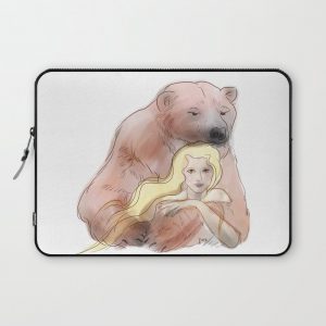 The woman and the polar bear Computer Cover by donnadavisart - Laptop Sleeve - 13"