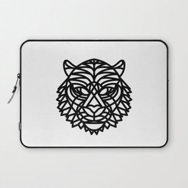 Tiger Head (Geometric) Computer Cover by George Williams - Laptop Sleeve - 13"