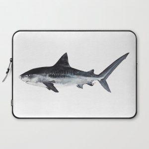 Tiger Shark (Galeocerdo cuvier) Computer Cover by Carmen Szeto - Laptop Sleeve - 15"