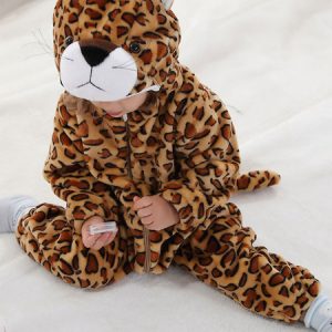 Toddlers Costume Halloween Kids Animal Flannel Jumpsuits