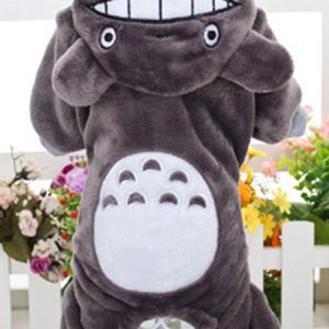 Totoro Dog Costume Halloween Grey Velour Pet Costume Halloween