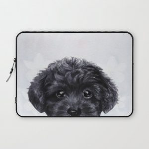 Toy poodle Black Computer Cover by MiartDesignCreation - Laptop Sleeve - 13"