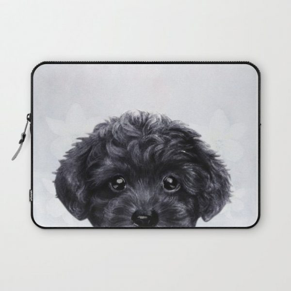 Toy poodle Black Computer Cover by MiartDesignCreation - Laptop Sleeve - 13"