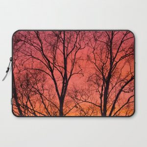 Tree Silhouttes Against The Sunset Sky #decor #society6 #buyart Computer Cover by PA$?ivi VikstrAPm - Laptop Sleeve - 15"