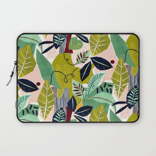 Tropical Leaf Print Computer Cover by Ambers Textiles - Laptop Sleeve - 13"