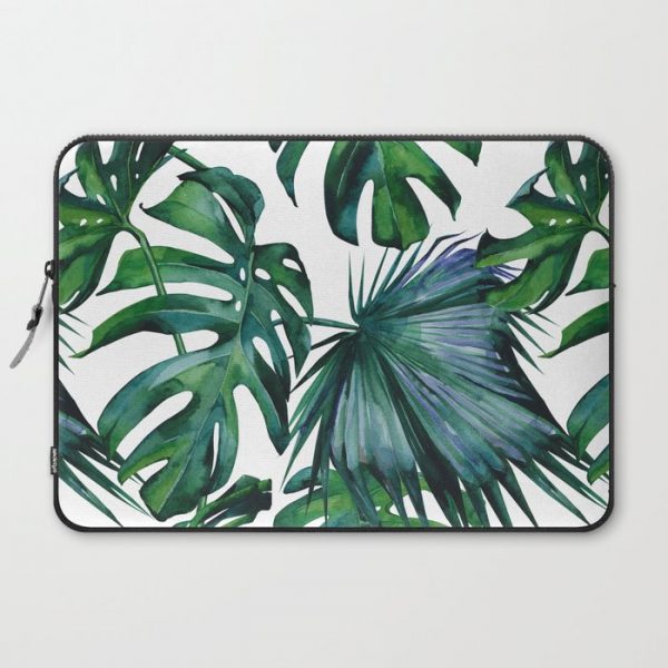 Tropical Palm Leaves Classic Computer Cover by Simple Luxe - Laptop Sleeve - 15"