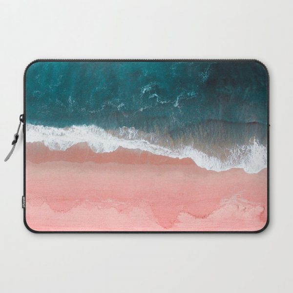 Turquoise Sea Pastel Beach III Computer Cover by Summer Dreams - Laptop Sleeve - 15"