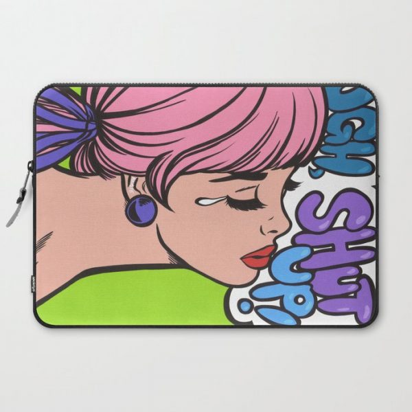 "Ugh, Shut Up!" Crying Comic Girl Computer Cover by turddemon - Laptop Sleeve - 15"