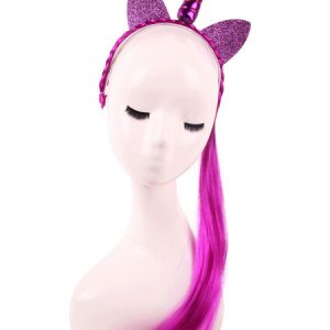 Unicorn Costume Wig Synthetic Hair Wigs Halloween Costume Accessories