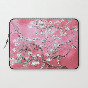 Van Gogh Almond Blossoms : Pink & Aqua Computer Cover by PureVintageLove - Laptop Sleeve - 13"