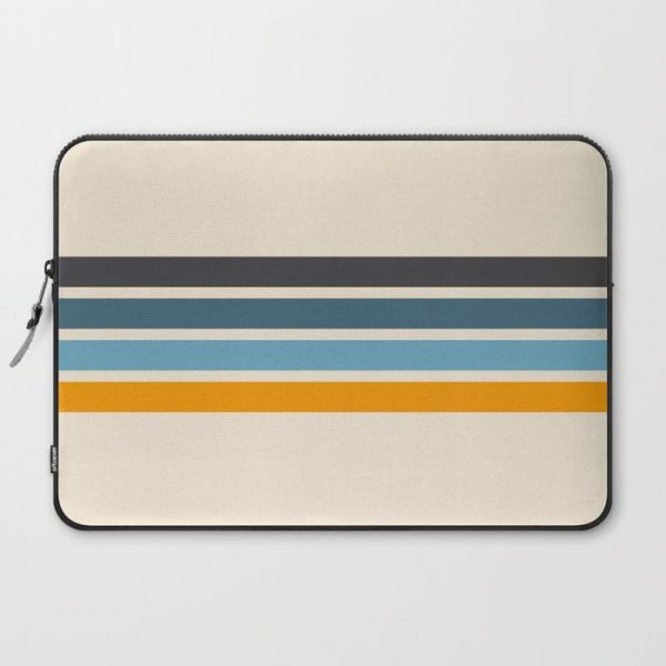 Vintage Retro Stripes Computer Cover by AlphaOmega - Laptop Sleeve - 15"